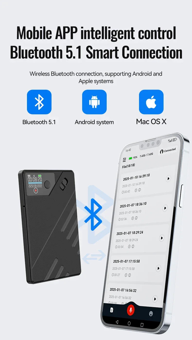 AI Voice Recorder GPT Intelligence APP Control Audio Mind Map Real Time Transcription/Summary/Translation Phone Calls Recording