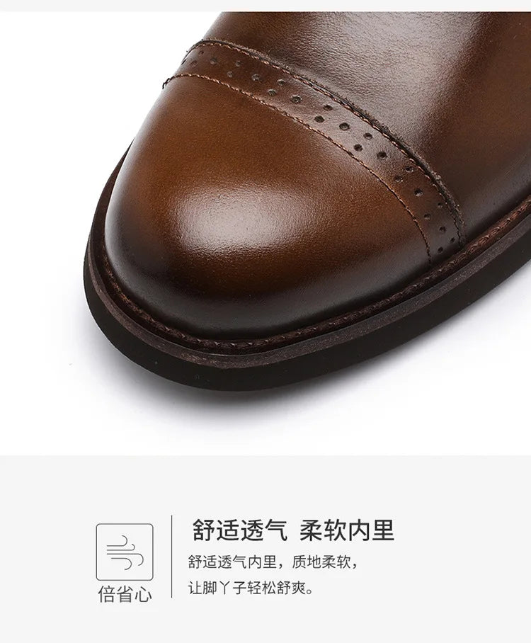 Men Boots 2025 American style Comfortable Fashion Leather Boots Lace up men's short boots motorcycle boots