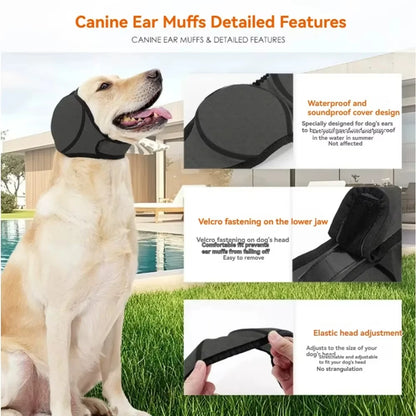 Noise Reduction Dog Ear Covers Hearing Protection Anti-noise Dog Calming Earmuff Waterproof Adjustable Pet Ear Muffs