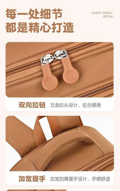 Capybara Rolling School Backpack Children School Bag with Wheels Girls Boys Trolley Schoolbag Rolling Wheeled Backpacks