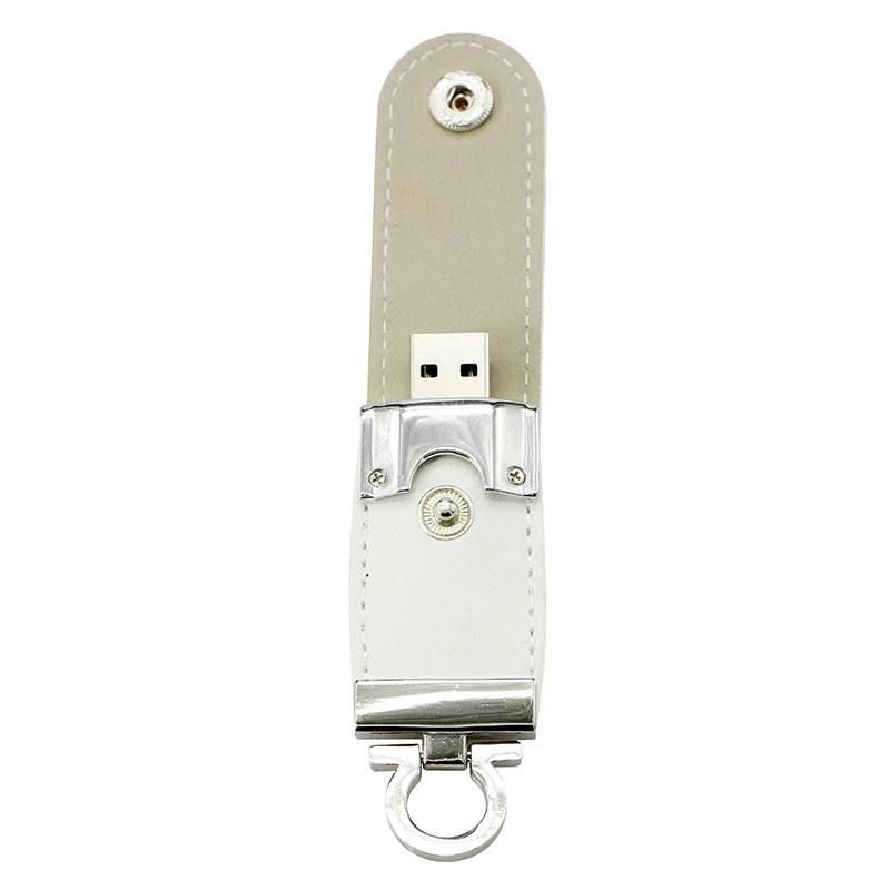 Pendrive 256GB USB Flash Drive Leather with Metal Keychain 64GB 32GB 8GB Business Usb Memories Disk 128GB Pen Drive Memory Stick
