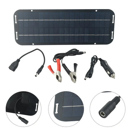 Monocrystalline Solar Cells Solar Battery Trickle Charger 12V Olt Power Solar Panel Solar Battery Charger Car Van Boat Kit