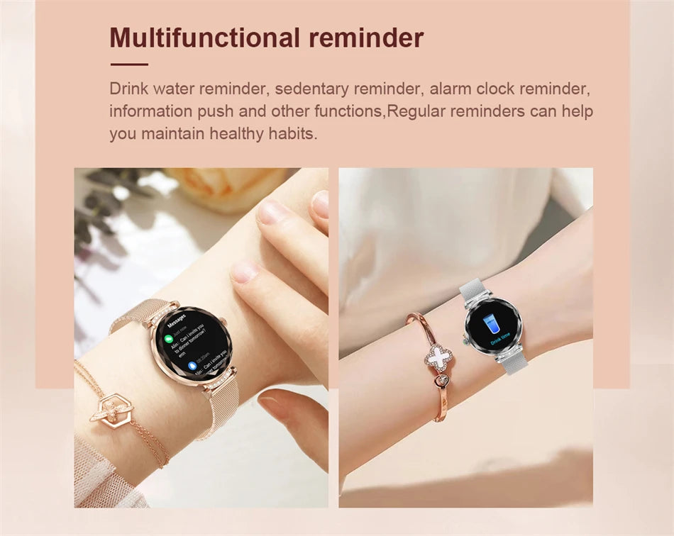 LIGE Fashion Ladies Smart Watch NX7 Pro AMOLED Screen Health Monitoring BT Call Female Women Sport Fitness Tracker Smartwatch