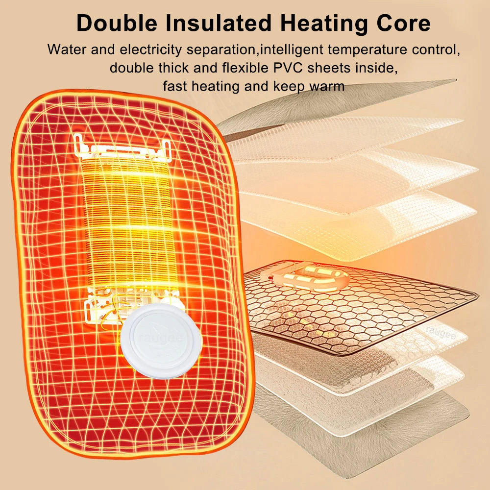 Hand Warmer Electric Hot Water Bag Soft Plush Hand Warmer Portable Heated Gloves Handwarmers Winter Hand Warmer 220V EU Plug
