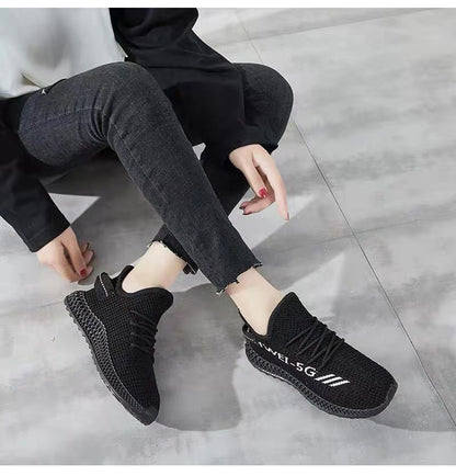 Women's Sneakers 2023 New Fashion Breathable Trainers Comfortable Sneakers Women Mesh Fabric Lace Up Female Footwear Women Shoes
