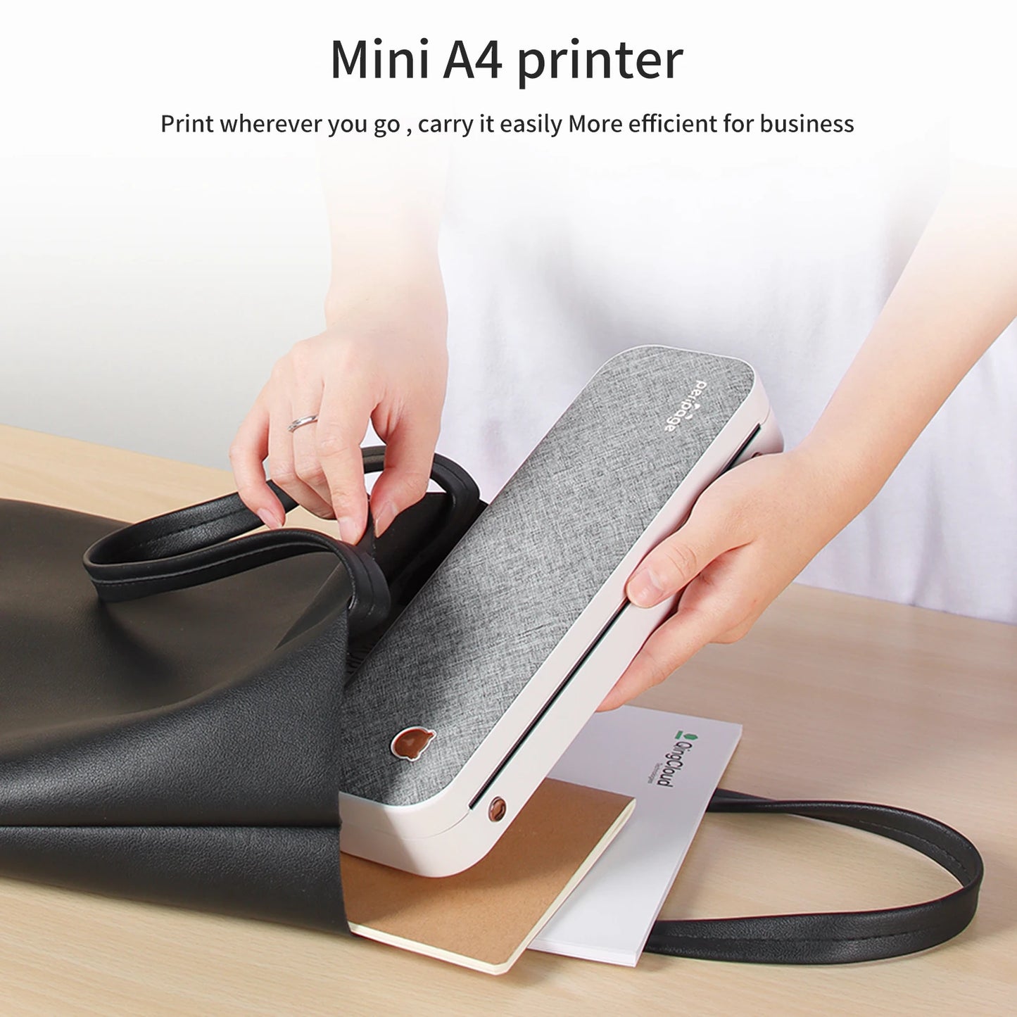 PeriPage A40 A4 Paper Printer Direct Thermal Transfer Wirless Mobile Photo Printer USB BT Connection For 2''/3''/4'' Paper Width