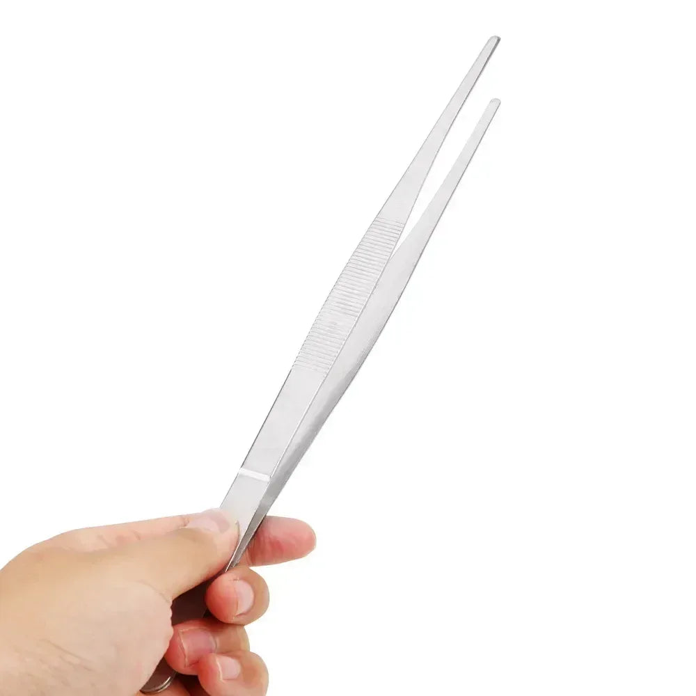 Pince a epiler droite en acier inoxydable, 20CM/30CM, pour la maison, le jardin, la cuisine, le Barbecue, longue pince  aliments