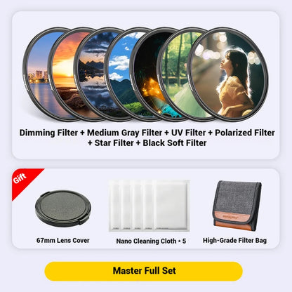 WalkingWay for XiaoMi 15 Ultra Phone Lens Filters 67mm Phone Filter Set 13/14/15 Ultra General ND CPL GND Soft Star Flare Filter