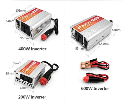 Car Inverter 12V 220V 200W-1000W AC Power Converter With 5V USB Sine Wave Car Inverter Charger Conversion Equipment