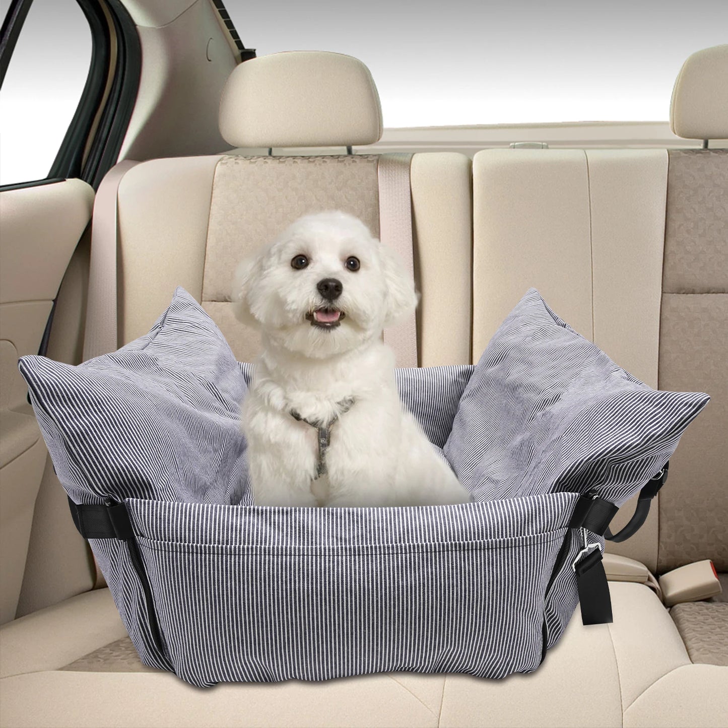 Dog Car Seat, Portable Pet Seat, Dog Car Travel Carrier Bed For Dogs, Cats, And Other Pets  76.2*52*40.6cm
