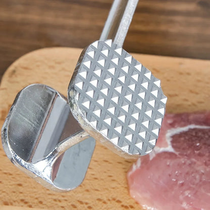 1Pcs Meat Tenderizer Hammer Two Sides Loose Meat Mallet Tool for Pounding Beef Steak Stainless Steel Meat Hammer Kitchen Tool