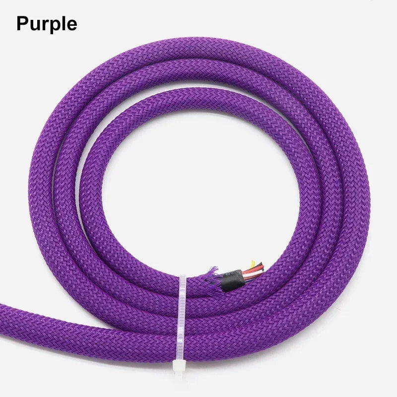 1-50M 2mm Insulated PET Braid Sleeves Sleeving High Density Cable Sheath Wrap Cable Protector Braid For Wires