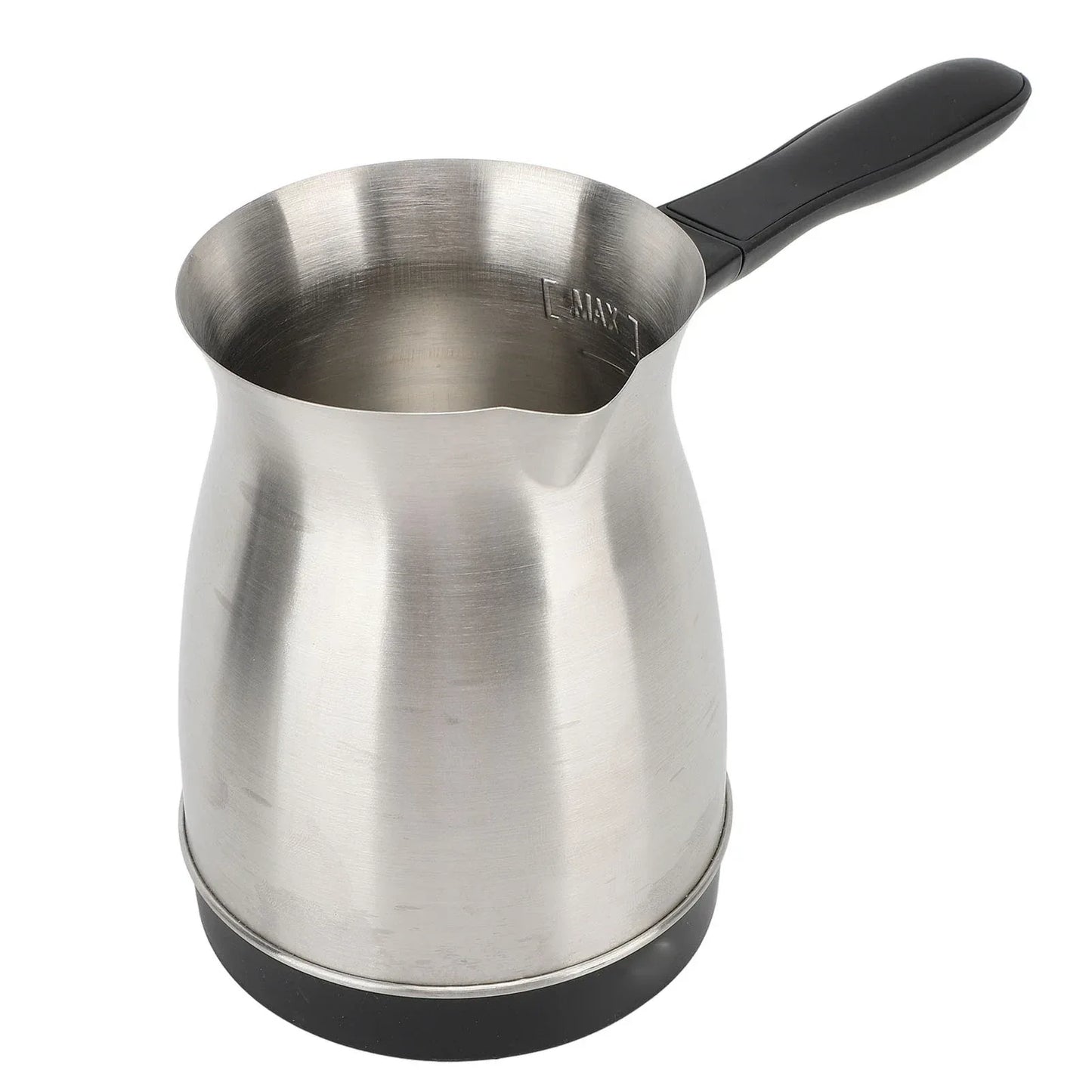 600ML Stainless Steel Electric Coffee Pot with Ergonomic Handle Turkish Coffee Maker Kettle for Home
