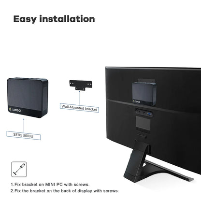 Beelink Mini PC SER5 Max AMD R7 6800U 7735HS R5 5500U R3 3200U 16G 500G NVME Windows Type-C Triple Screen Gamer Mini Computer