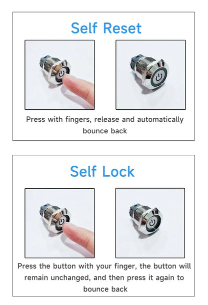 8mm 10mm metal button mini small switch dustproof self resetting point action ball head circular micro start solder foot 3-24V