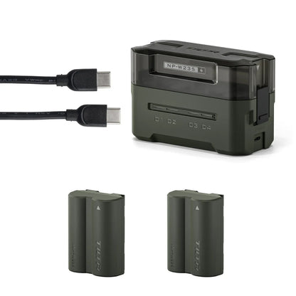 TILTA EN-EL15C Battery 2400mAh Portable Charging Station (4 Channel) for Nikon ZR Z8 Z7 Z6 Z63/62 Z5 ZF Z7II Z6II D850 D810 D710