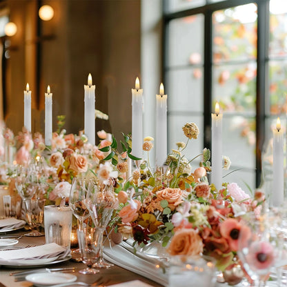 Lot de 6 bougies décoratives LED sans flamme, à piles, avec télécommande et minuterie, pour la maison, les fêtes et les mariages.
