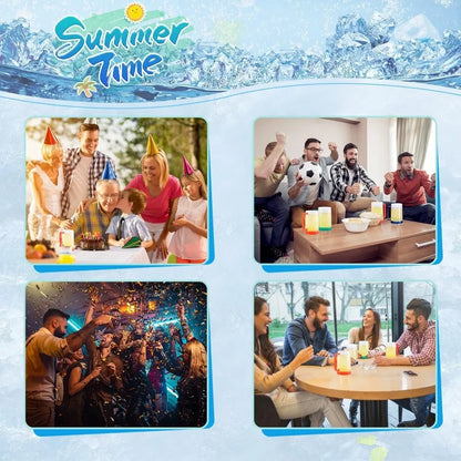 Double Wall Gel Frosty Freezer Ice Mugs Beer Mug with Handles Transparent Whiskey Glasses for Bar Outdoor Drinking Glasses