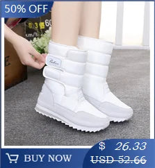 new women's shoes winter tide brand snow boots women  velvet thick warm short boots waterproof non-slip big cotton shoes
