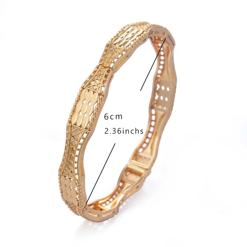 Gold Plated Italian Luxury Bracelet for Men Women,Wedding Fashion Bangles Party Valentine's Day Gift