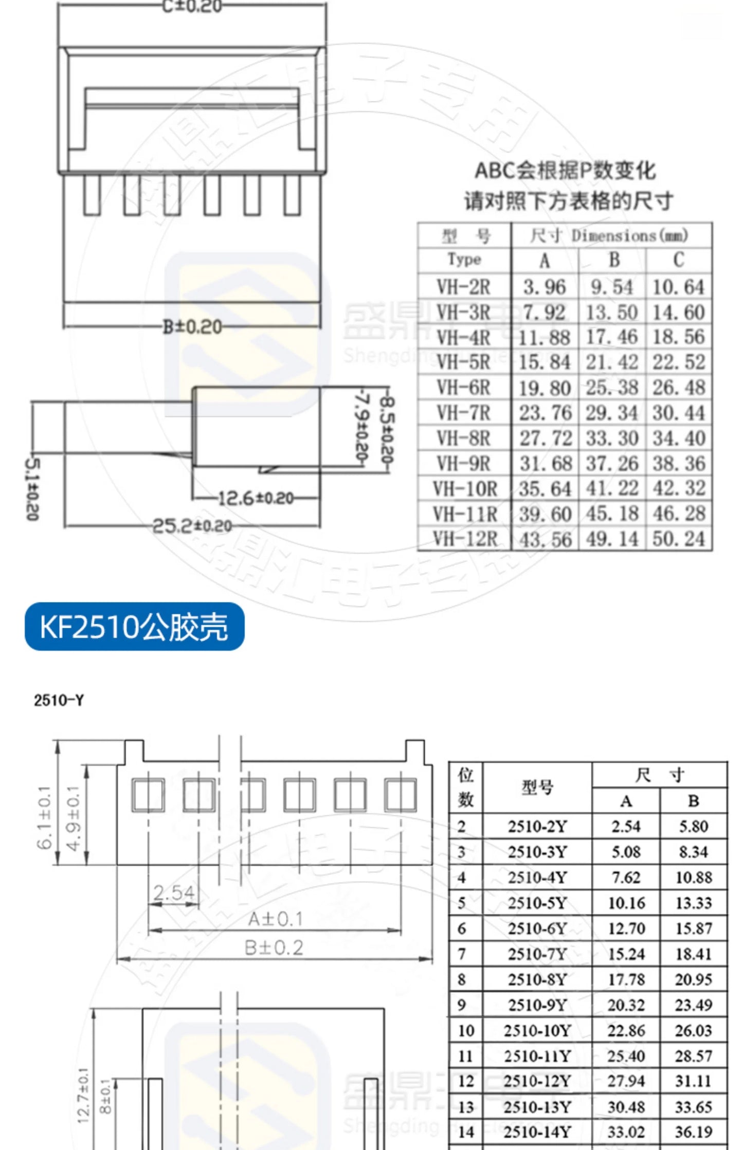 1.25/1.5/HY/PH2.0/XH/XHB/Dupont/SM2.54/2510/VH3.96 Connector Cable 2-6P Plug Socket Male Female Wire Connector Extension Cable