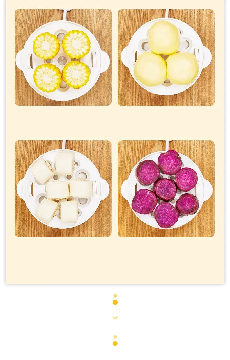 Egg Cooker Multifunctional Electric Egg Boiler Double Layers Egg Cooker Mini Steamer Poacher Kitchen Cooking Breakfast Machine