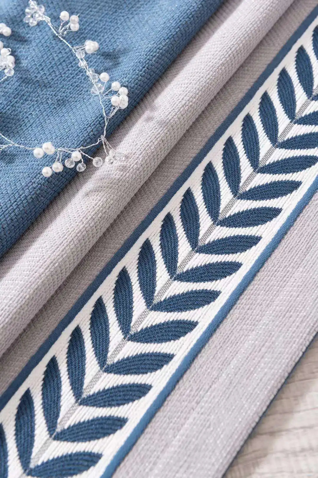 New Baby Velvet Seamless Stitching Wheat Ears Standing Edge Living Room Bedroom Blackout Curtain Blue Pink Nordic Simple Rhj