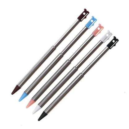 JCD 10pcs Metal Short Adjustable Extendable Styluses Pens For 3DS DS Plastic Stylus Touch Pen