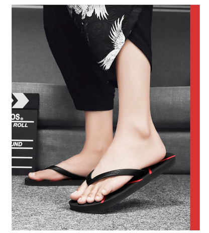 Men's Summer Flip Flop Fashionable Outdoor Slippers Casual Vacation Beach Shoes Indoor Bathroom Non-slip Flip-flops Sandals