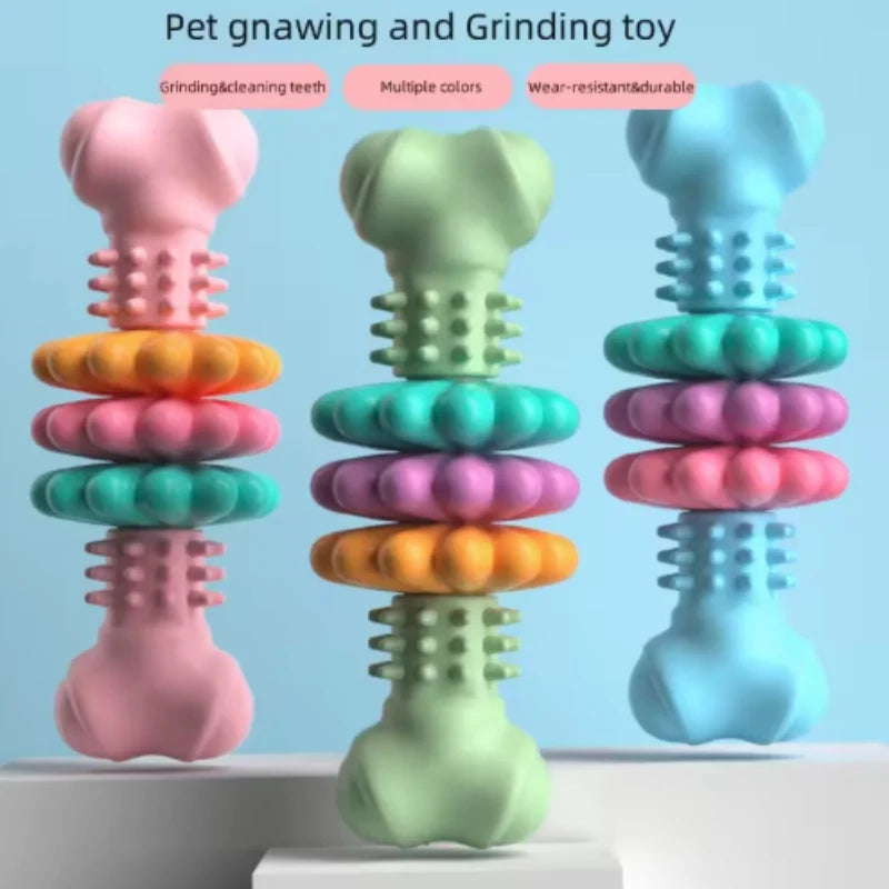Dog Teething Toy Chew Stick Bite Resistant Fun Leak Proof Food Toy Pet Teether Cleaner Stick