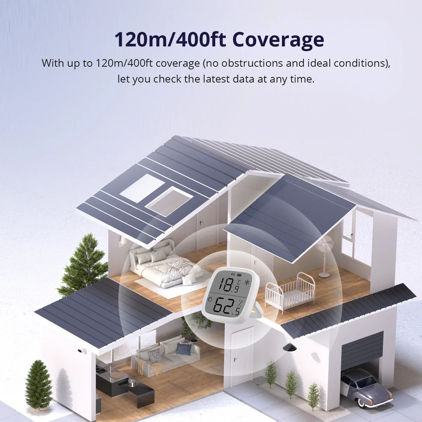 SONOFF SNZB-02D Zigbee LCD Smart Temperature Humidity Sensor Wireless Hygrometer Thermometer Alexa Google Home Alice