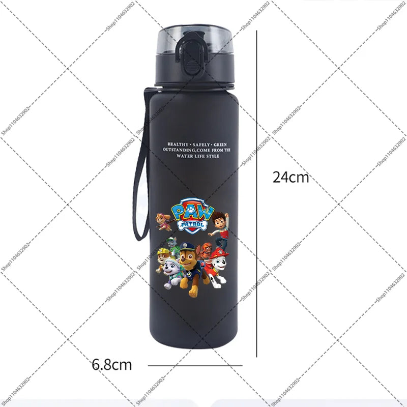 Paw Patrol 650ML Water Bottles Cartoon Anime Pattern Printed Sports Bottle Women Men Outdoor Fashion Cup Birthday Party Gifts