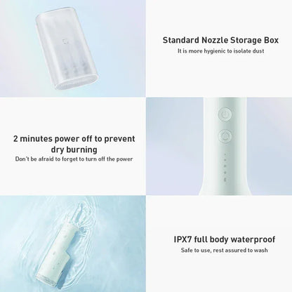 New MIJIA Portable Oral Irrigator F300 Dental Water Jet Water Flosser Teeth Whitening Bucal Tooth Cleaner Waterpulse MEO703