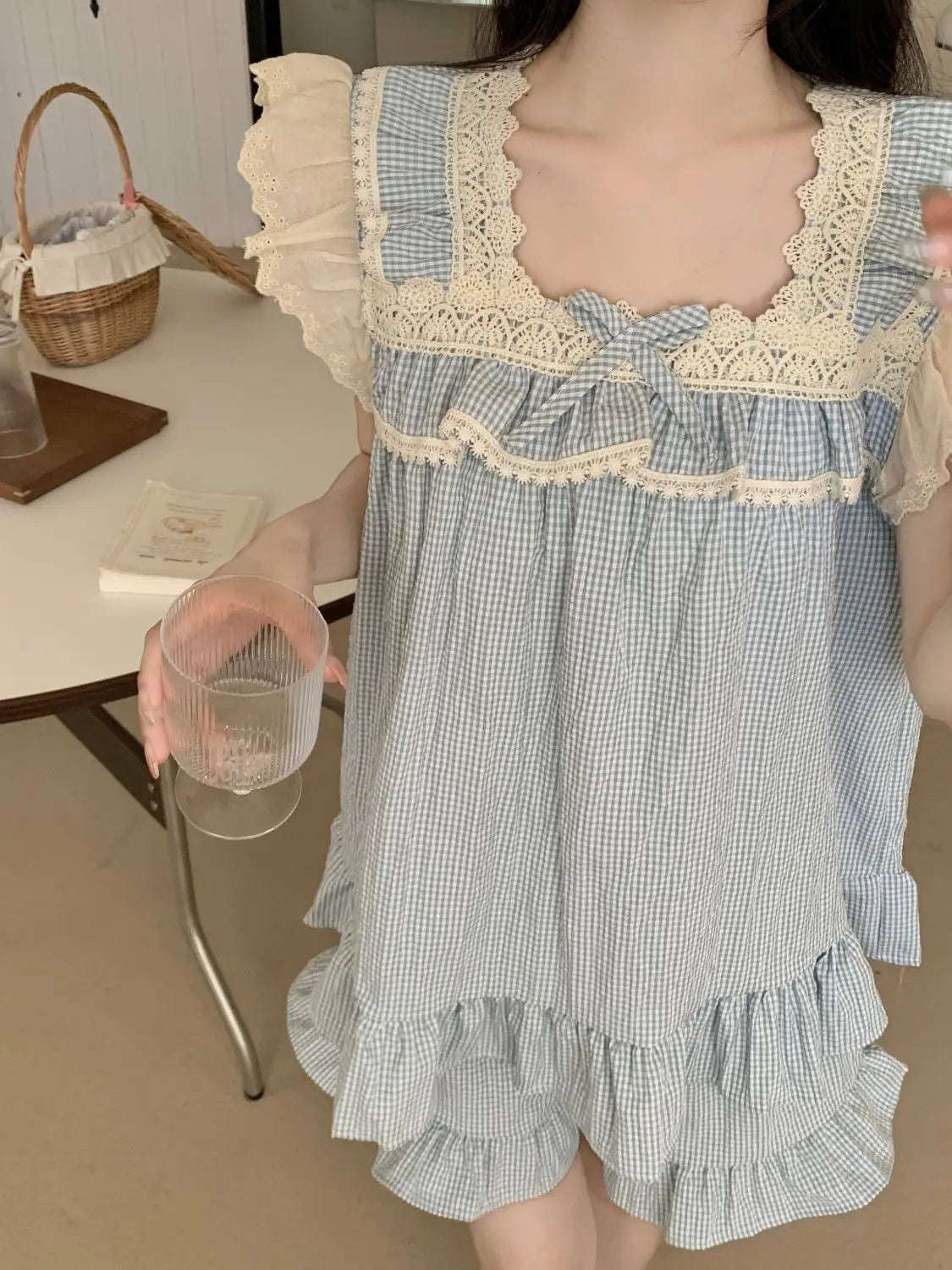 Pajama Sets Women Kawaii Tender Summer Bow Design Girlish Fashion Japanese Style Ruffles Sleepwear Home Student Casual Dormitory