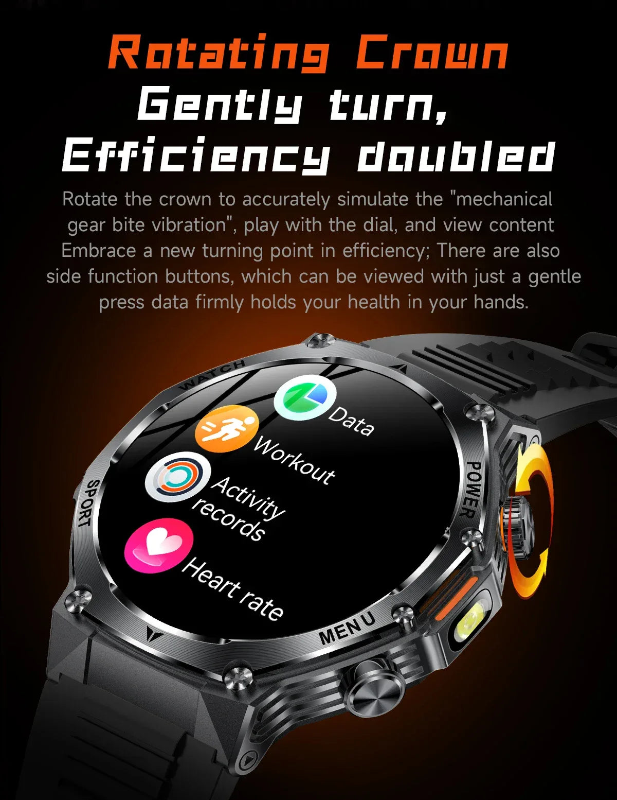 2026 800mAh Super Capacity Battery Adult Men Smart Watch 1.8-inch Large Screen Bluetooth Call IP68 Waterproof SmartWatch Sports
