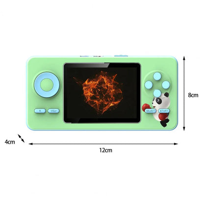 Mini Game Machine  Funny Long Battery Life Macaron Color  Large Screen Retro Video Game Console for Home