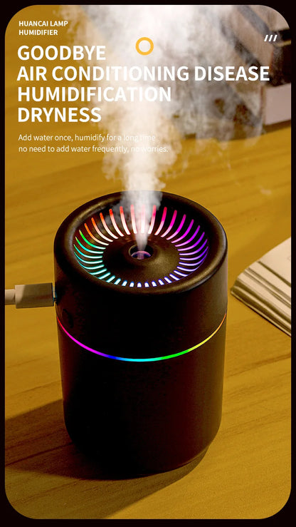 Portable color LED night light humidifier,silent mini model,180 ml aroma diffuser,suitable for use in cars, offices and bedrooms