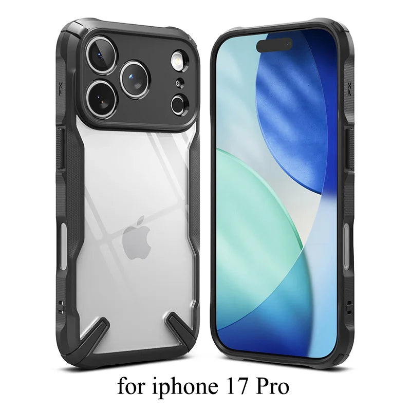 Ringke Fusion-X Compatible with iPhone 17 Pro Case Hard Back Shockproof Soft TPU Frame protector for iphone Cover