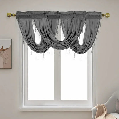 Velvet Valance Small Curtain for LivingRoom Bedroom Kitchen  Hotel Hall Luxury Home Decoration High Quality Fabric Partition