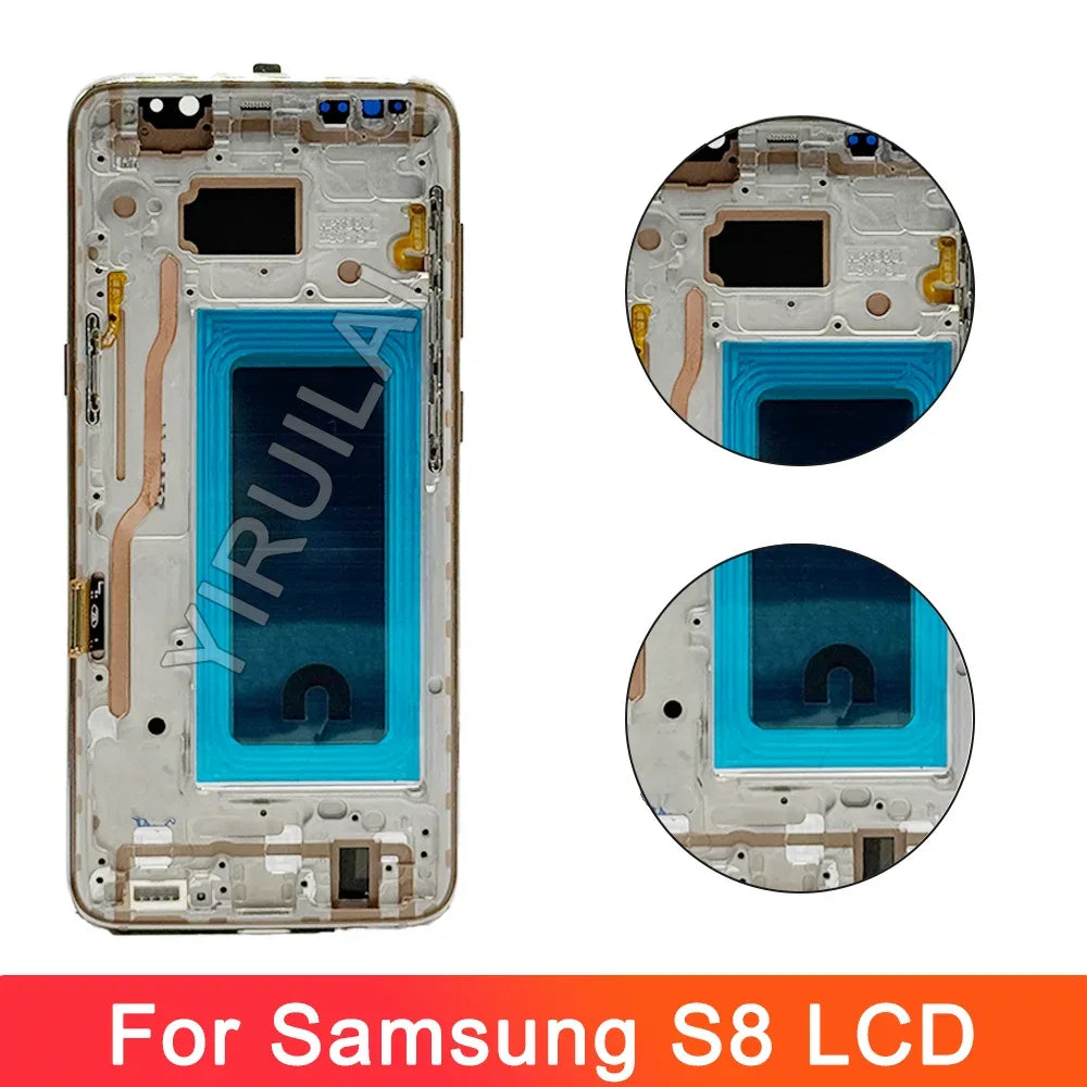 TFT Screen For Samsung Galaxy S8 LCD With Frame G950F G950U Touch Screen Repairment Parts Assembly Display Without Fingerprints