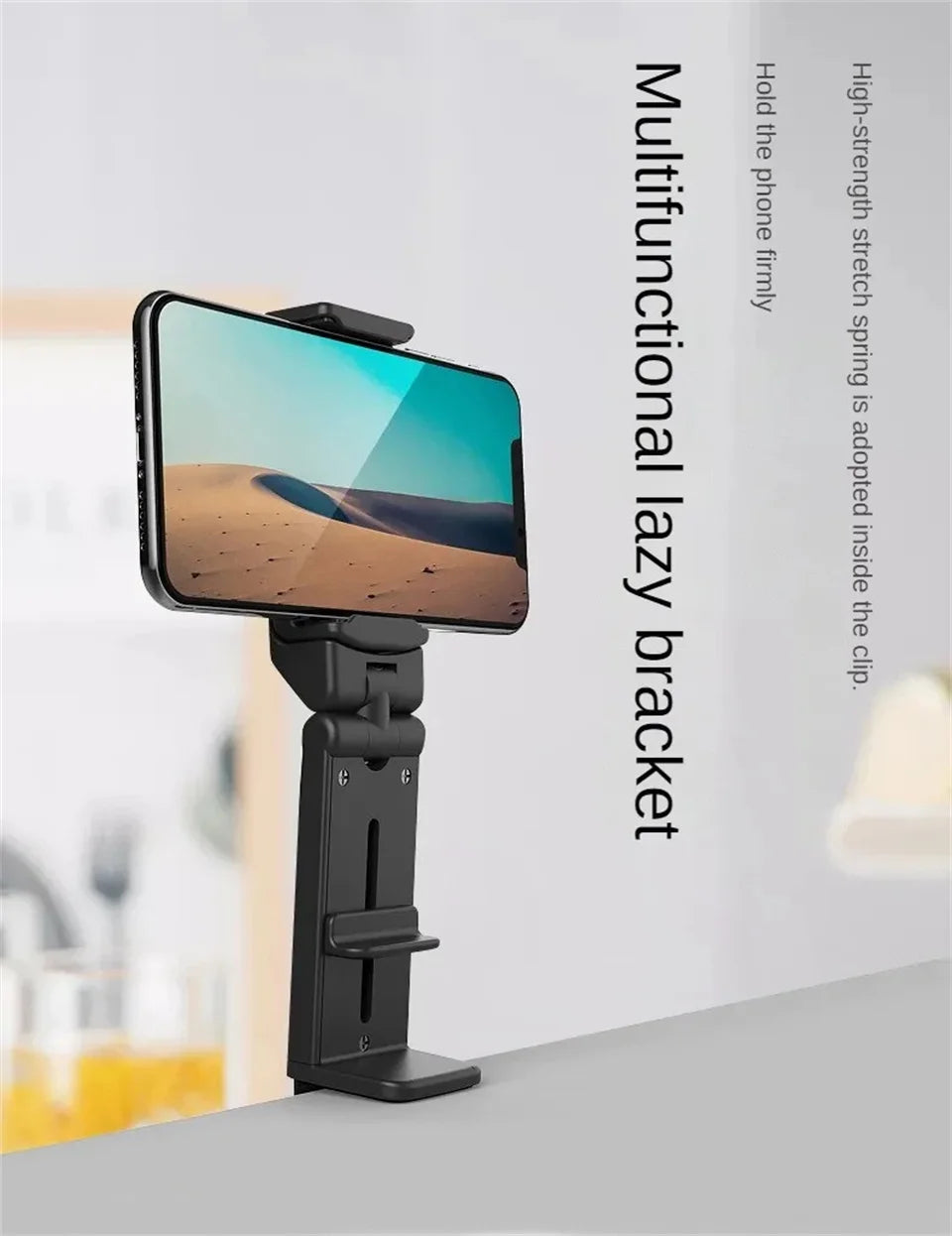 Airplane Phone Holder Portable Foldable Desktop Mobile Phone Stand Rotatable Selfie Holding Live Train Seat Clip Lazy Bracket