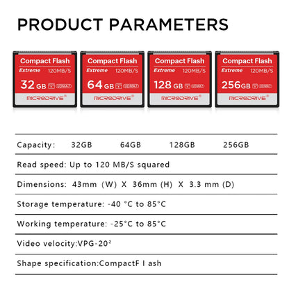 Compact Flash Card 256GB 128GB 32GB 64GB Real Memory Card High Speed 120MB/S CF Card The Best Quality Flash Cards for Camera