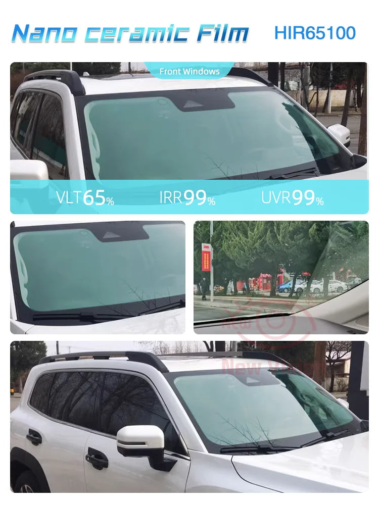1mX2m High Rejection HIR100%% Nano Ceramic Car Window Tint Film Auto Glass Decorative Sun Control Film