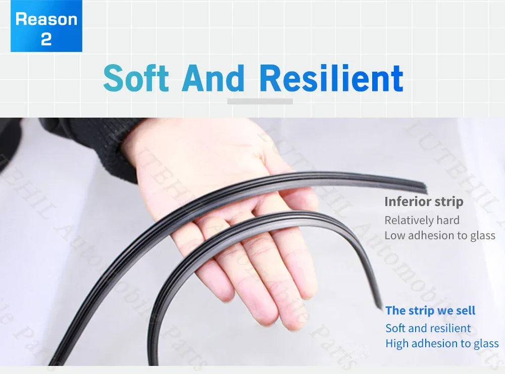 Car Vehicle Insert Rubber strip Wiper Blade (Refill) 6mm Soft 14" 16" 17" 18" 19" 20" 21" 22" 24" 26" 28" 1pcs Accessorie