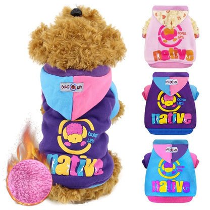 Dog Winter Coat Thick Warm Windproof Clothes Outdoor Lightweight Dog Hoodie Cotton-padded Jacket Chihuahua Yorkshire Pet Apparel