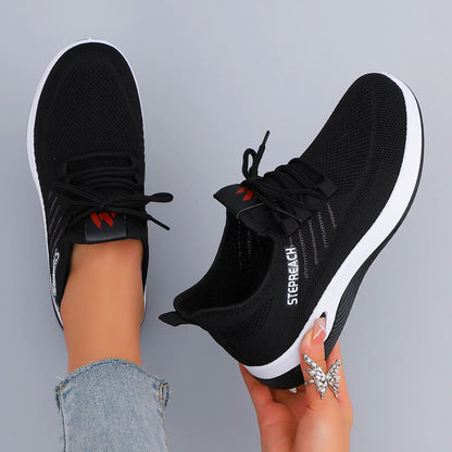 Spring and Autumn New Women's Casual Lace up Comfortable, Breathable, Lightweight and Wear-Resistant Sports Shoes