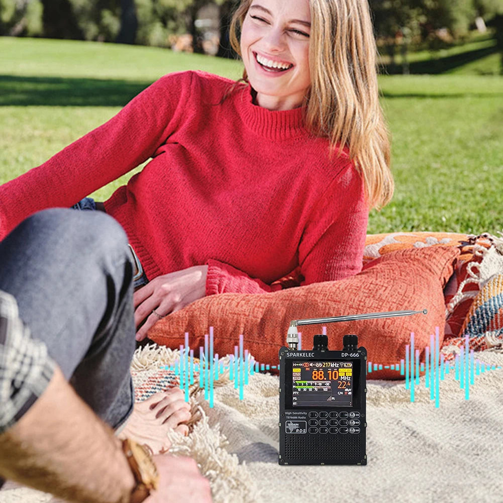 DP-666 TEF6686 Radio High Sensitivity Full Band FM AM Short Wave Radio with LCD Display High Sensitivity DSP Receiver Radio