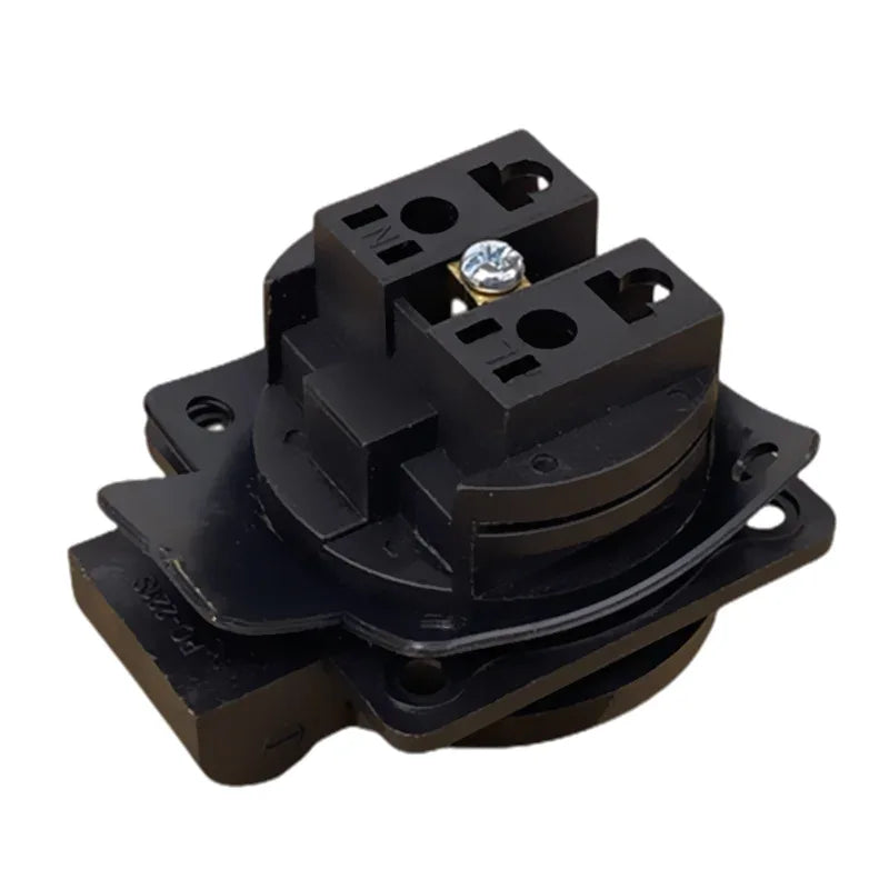 Black Blue Waterproof Franch Germany Industry Safety Outlet 16A 250V CE Cover Waterproof Dustproof Power Connector AC Socket