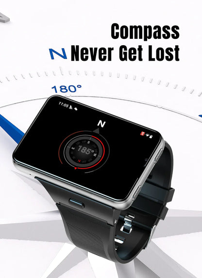 S999 4G LTE Smart Watch Android 11.0 OS 4GB RAM 64GB ROM 2.88" Big Screen 2MP/8MP Dual Camera Quad Core 2300mAh Men Smartwatch