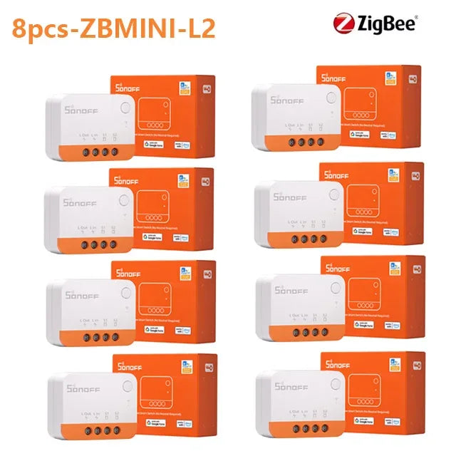 SONOFF ZBMINI-L2 Zigbee DIY Mini Smart Switch Module No Neutral Wire Required Switch Work With Alexa Google Alice Smartthing
